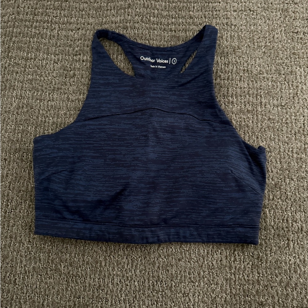 Outdoor Voices Move Free Crop Top Size S Navy